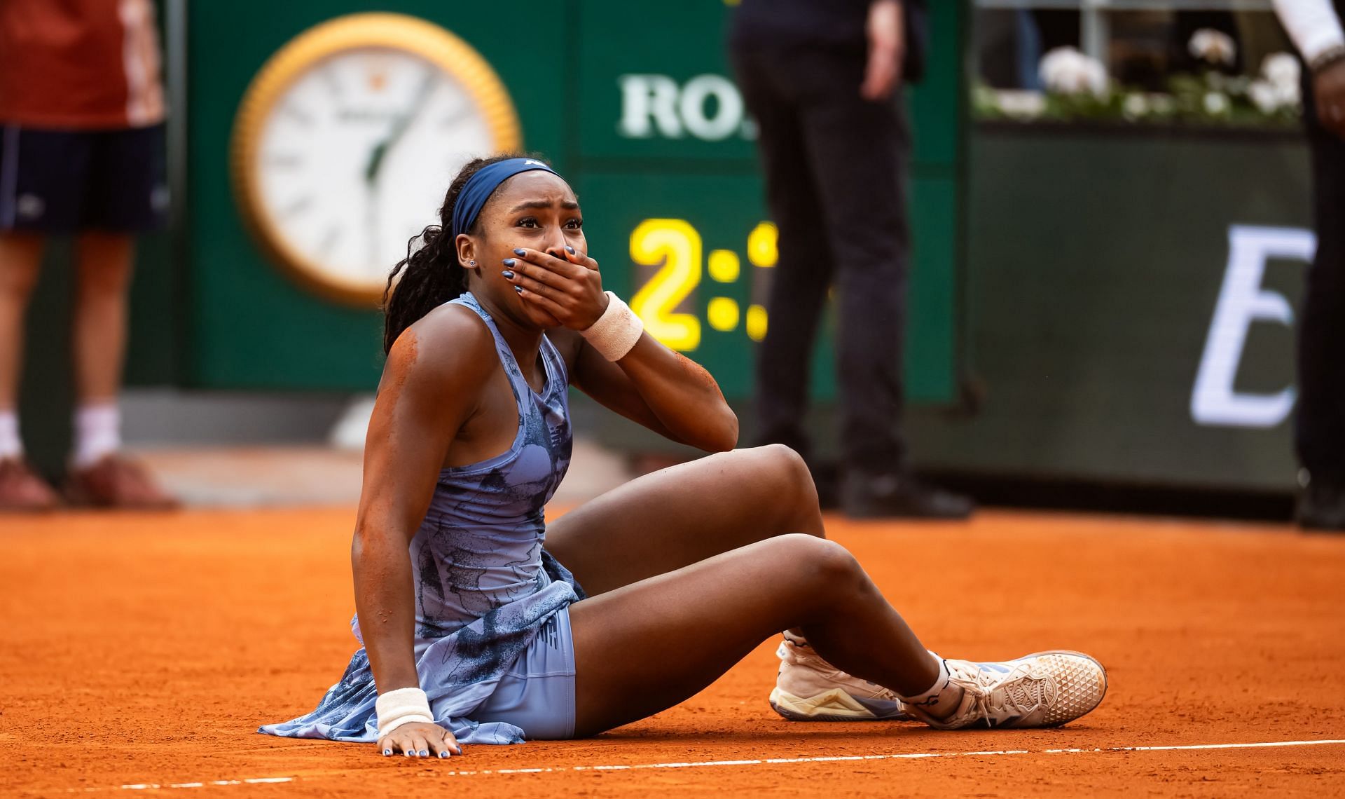 Coco Gauff after beating Aryna Sabalenka in the 2025 French Open final. Source: Getty